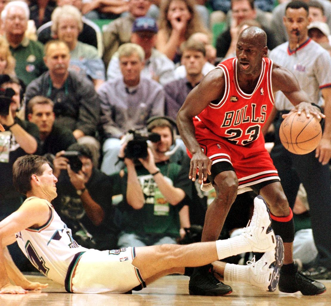 Michael Jordan’s 1998 NBA Finals sneakers sell for a record $2.2 million Michael Jordan pictured wearing the record-breaking sneakers during the NBA Finals at the Delta Center in Salt Lake City, Utah, on June 05, 1998.