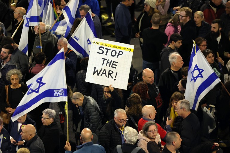 Thousands of Israelis protest Shin Bet chief’s dismissal, for captives | Israel-Palestine conflict News Israel