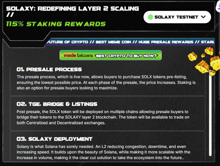 Best Presales for the Upcoming Bull Run Solaxy Layer 2 Scaling